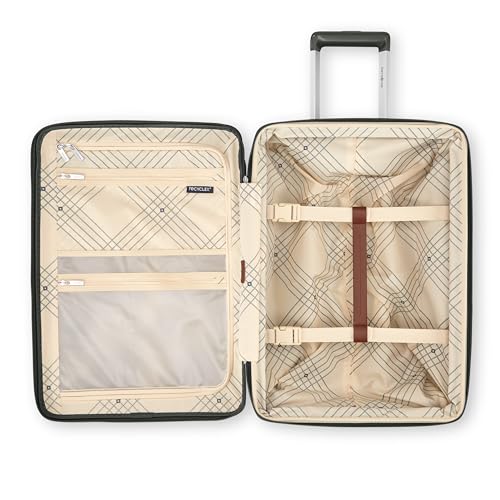 Virtuosa Hardside 21 Inch Carry On Luggage - Airline Approved with 360° Spinner Wheels, RightHeight™ Adjustable Handle - Zippered WetPak™ - TSA Lock - Expandable Light Polycarbonate Shell - Pine Green - color: Pine Green