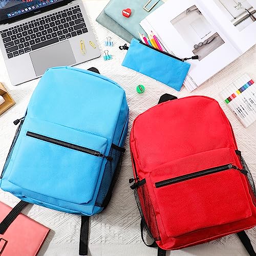 Silkfly 12 Pcs School Backpacks with 12 Pencil Pouch - color: Bright Color