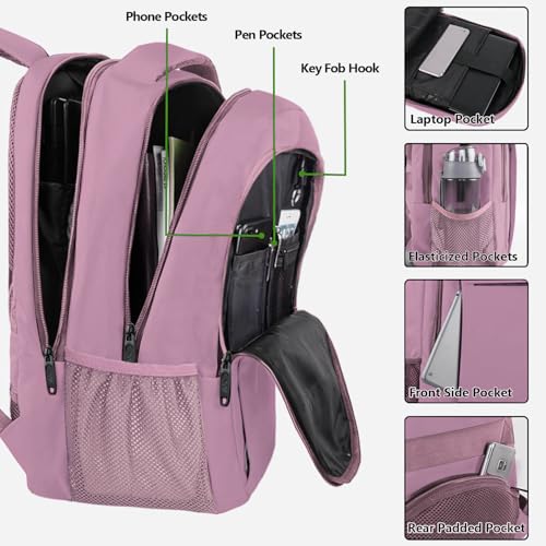 MATEIN Dark Purple Personal Item Backpack, Underseat 15.6 Inch Laptop Bag - color: Dark Purple, size: 15.6 Inch