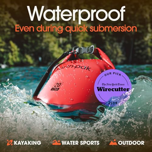 Earth Pak Waterproof Dry Bag - Roll Top Waterproof Backpack Sack Keeps Gear Dry for Kayak with Waterproof Phone Case - color: Red, size: 30L