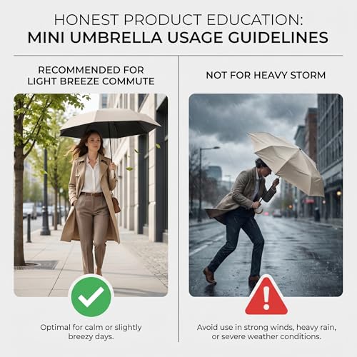 Compact Sun Umbrella, UPF 50+ UV Protection - color: Black