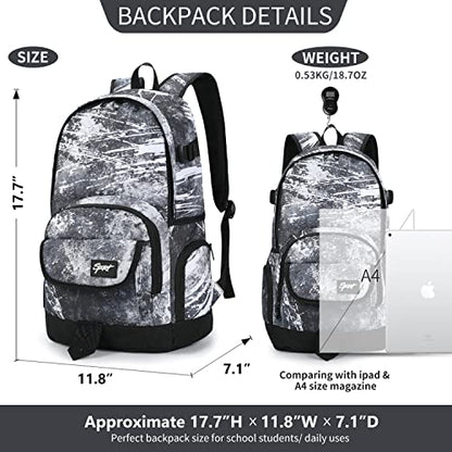 rickyh style School Backpack Travel Bag for Men & Women Lightweight College - color: 04 Ink