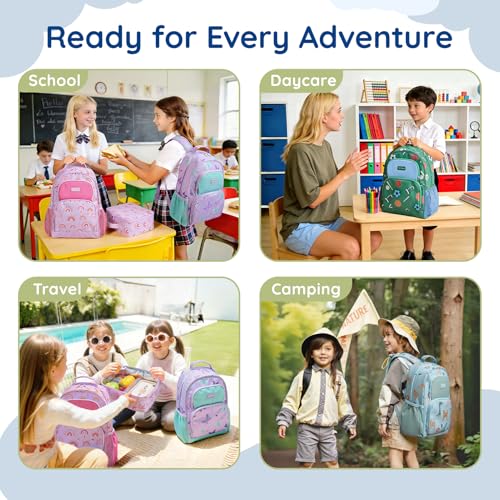 mommore Kids Backpack Set Kindergarten School Bookbag for Boys Girls 4-8 - color: Galaxy