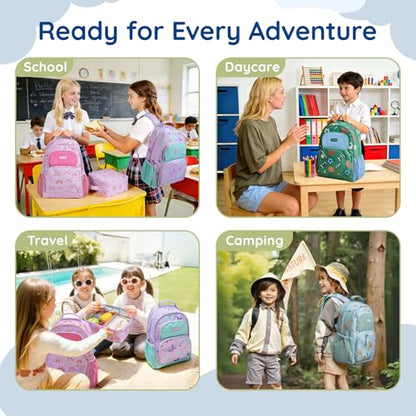 mommore Kids Backpack Set Kindergarten School Bookbag for Boys Girls 4-8 - color: Animals Print