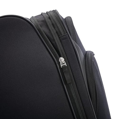 American Tourister 4 KIX 2.0 Expandable Softside Luggage with Spinner Wheels, 24 SPINNER, BLACK - color: Black, size: 24 SPINNER