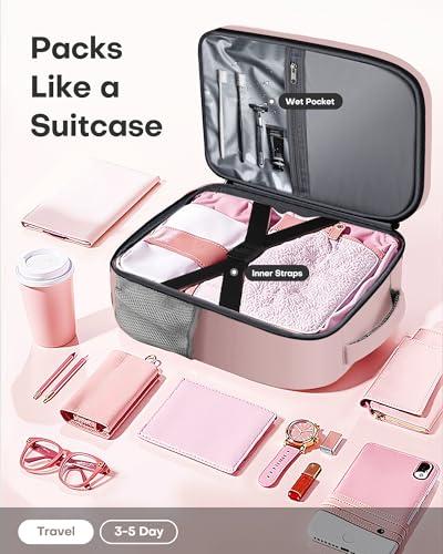 HOTOR Travel Backpack Flight Approved Bag Men Women, Medium Pink - color: Pink, size: Medium