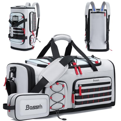 BOSSTIN Gym Bag for Men & Women, 45L-50L Expandable Sports Duffle Bag - color: Grey