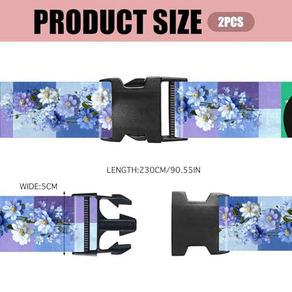 Nuxovilar Luggage Straps Set for Suitcase 1.96x90.5in Polyester - color: YZX03596, size: 1.96"x90.5"