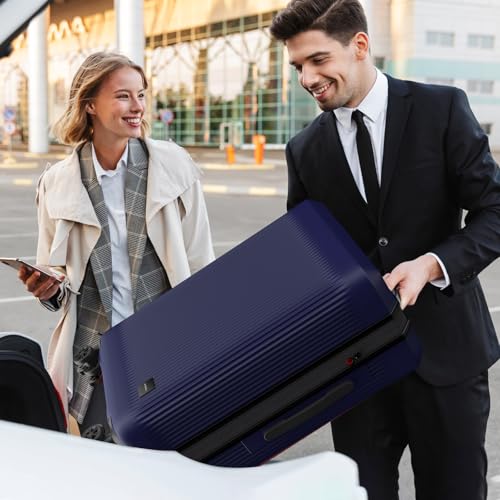 Verdi Hardside Carry On Luggage with Spinner Wheels, Lightweight Travel Suitcase - color: Navy, size: Carry-On 20-Inch