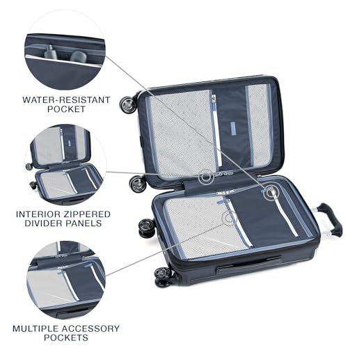 Travelpro Platinum Elite Hardside Carry-On Luggage, Black, 21-Inch - color: Shadow Black, size: Carry-on with Laptop Pocket 21-Inch