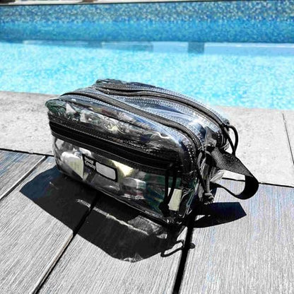 Rough Enough Clear Travel Toiletry Bag for Men Women Traveling Toiletries Essentials Shaving Hygiene Dopp Kit