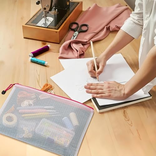 JARLINK A4 Mesh Zipper Pouch Bags, 30 Pcs Waterproof Zipper Pouch Bags - style: 30pcs