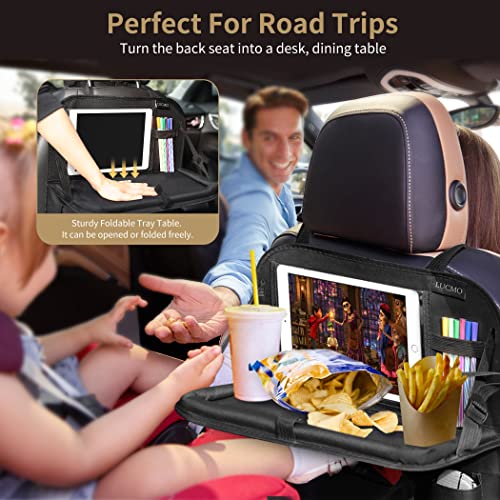 LUCMO Car Backseat Organizer with Foldable Tablet Holder, Black - color: Black-2, size: 1 Pack with Food Tray