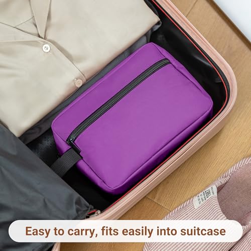 Elviros Hanging Toiletry Bag, Lightweight Dopp Kit, Small, Grape Purple - color: Grape Purple, size: Small