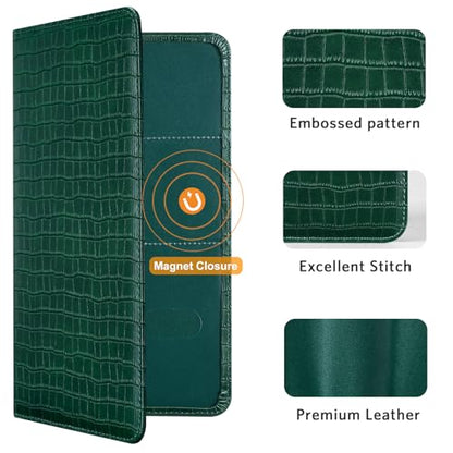CoBak Car Registration and Insurance Holder - color: L-Crocodile Pine Green