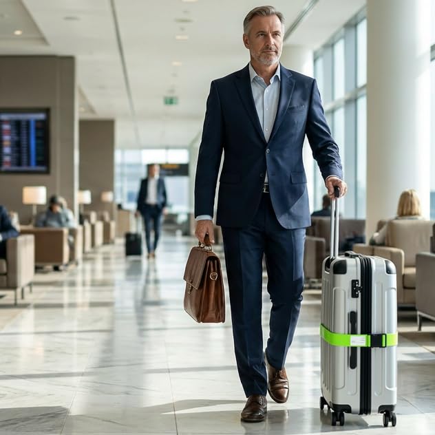 Travel Inspira 2 Pack Luggage Straps for Suitcases with TSA Lock - color: Apple Green