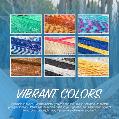 PNAEUT Handwoven Rope Mayan Hammock for Outside, 600 lbs Capacity - color: Nature, size: X-Large