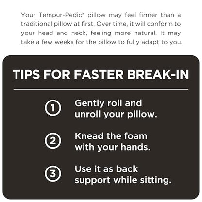 Tempur-Pedic TEMPUR-Ergo Neck Pillow, Medium Profile, White - size: Medium Profile