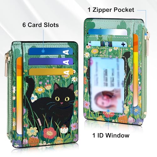 Tipmile Womens Credit Card Holder Wallet, Small Slim RFID Blocking Sleeve - color: Kitten