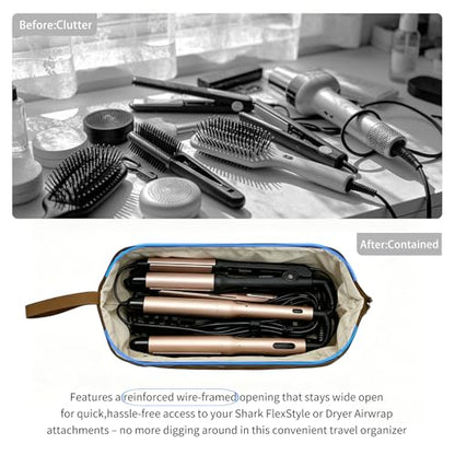 Stratalife Quilted Hair Tools Travel Bag with Polishing Cloth, Caramel Bow - color: Caramel Bow