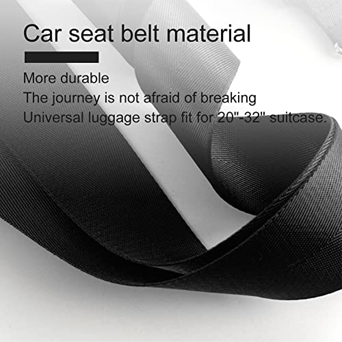 Veki Cross Luggage Straps Set TSA Approved with Lock, Black*2pcs - color: Black, size: 2pcs