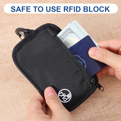 RFID Blocking Clip Stash Pouch Minimalist Travel Wallet for Cards Cash