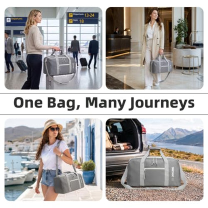 Foldable Travel Duffel Bag 65L, Large Capacity Bag for Trips - color: Dark Gray, size: 65L