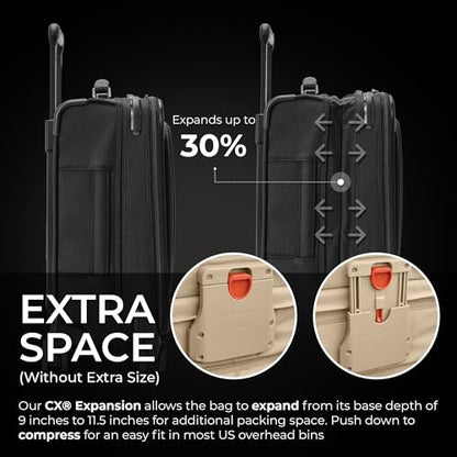 Briggs & Riley Baseline Compact Softside Carry-On Spinner, Black - color: Black, size: 19" Carry-on