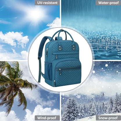 Tenot Diaper Bag Backpack for Women with Insulated Pockets Peacock Blue - color: Peacock Blue, style: Standard