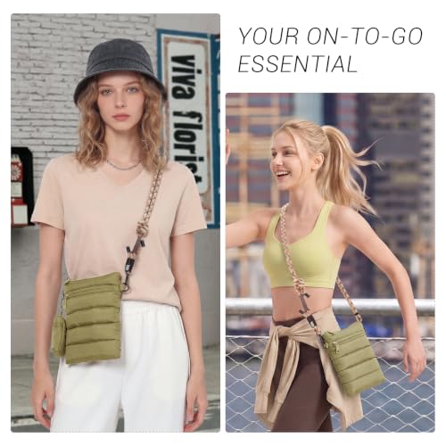 ACUARIO Crossbody Bags for Women - color: Mossgreen