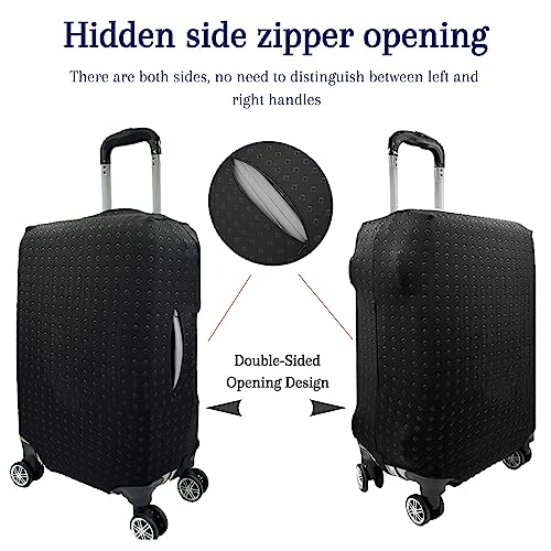 Luggage Cover, Protective Washable Suitcase Cover - Travel Elastic Spandex Suitcase Protector Fits 22 to 24Inch Black - color: Black, size: M: Fit 22-24 Inch Luggage