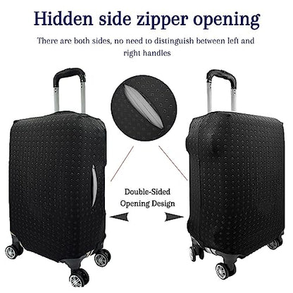 Luggage Cover, Protective Washable Suitcase Cover - Travel Elastic Spandex Suitcase Protector Fits 22 to 24Inch Black - color: Black, size: M: Fit 22-24 Inch Luggage