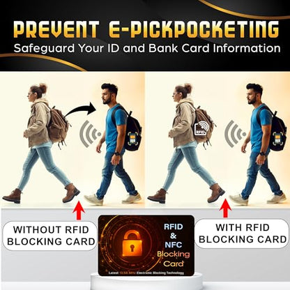 SaiTech IT 10 Pack RFID Blocking Card for Credit Debit Card, OrangeBlack SL - color: Oragne SL