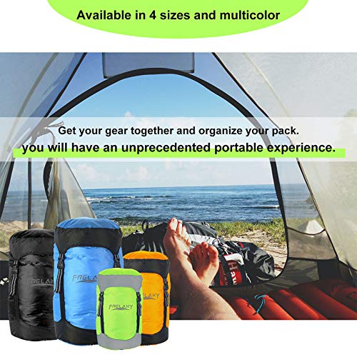 Frelaxy Compression Sack, 40% More Space! Sleeping Bag Stuff Sack - color: Neon Green, size: Large