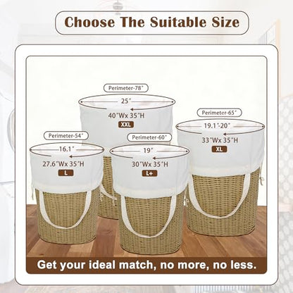 Canvas Laundry Bag 33"Wx 35"H,Extra Large Heavy Duty Hamper Liner, XL Black - color: Black, size: XL 33"W x 35"H┃1 Pack