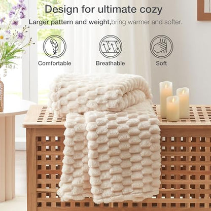 EXQ Home Large Turtle Shell Fleece Throw Blanket for Couch and Bed Beige - color: Beige#large Turtle, size: Throw