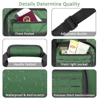 Goloni 65L Foldable Duffle Bag for Travel, Large Durable Travel Duffel Bag - color: Green, size: 65L