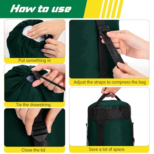 5 Pcs Compression Sacks for Backpacking 20l - color: Earth Tones