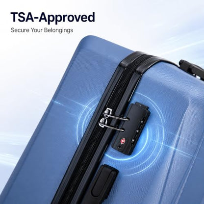 20/24/28 Inch Hardshell Suitcase Set, ABS Luggage Set with TSA Lock 5 Piece - color: Sky Blue