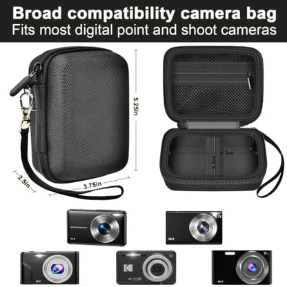 ALKOO Digital Camera Case for CAMKORY, Camera Pouch for KODAK Pixpro -Black - color: Black
