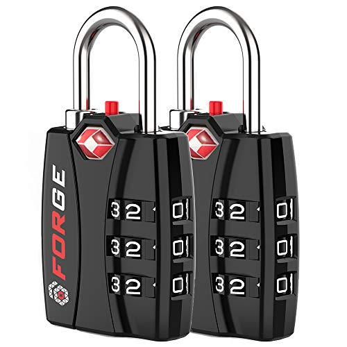 Forge TSA Approved Luggage Locks - Black 2 PK - color: Black 2PK