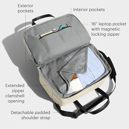 Away The Overnight Bag, Airline Approved Carry-On Travel Duffle Bag - color: Salt White