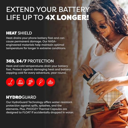 PHOOZY Apollo II Thermal Phone Case with NASA-Derived Technology - Extends Battery Life 4X in Hot or Cold Weather - Military Grade 8-Foot Drop Protection Insulated Pouch - Medium Gold - color: Apollo II Gold, size: MEDIUM