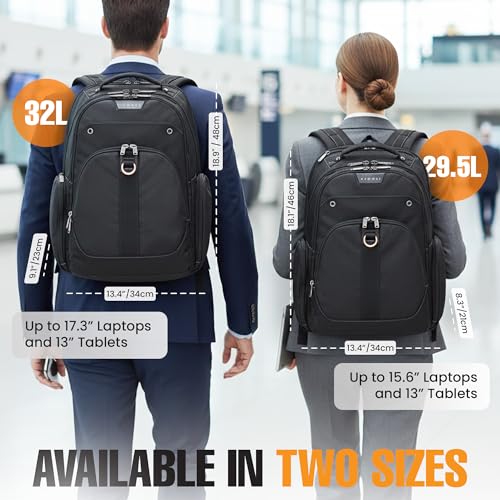EVERKI Atlas Business Backpack with Laptop Compartment, Black - 29.5 Liters - size: 29.5 Liters