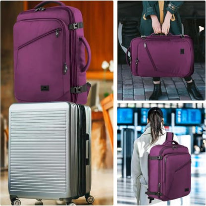 MATEIN Large Purple Travel Backpack, Expandable Airplane Backpack for Women - color: Purple, size: XX-Large