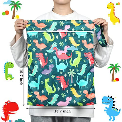 Shappy 2 Pack Wet Dry Bag Travel Laundry Waterproof,Dinosaur Style - style: Dinosaur Style