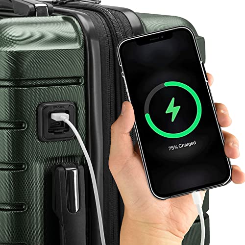 Traveler's Choice Archer Polycarbonate Hardside Spinner Luggage Set, Tie Down Straps, Green, 3-Piece - color: Green, size: 3-Piece Set