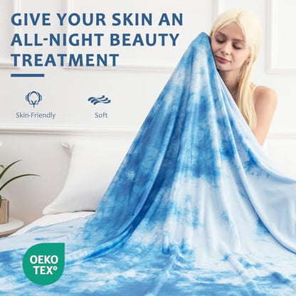 Marchpower Arc-Chill Cooling Blanket for Hot Sleepers King Tie-Dye Blue - color: Tie-dye Blue, size: King 90" X 108"