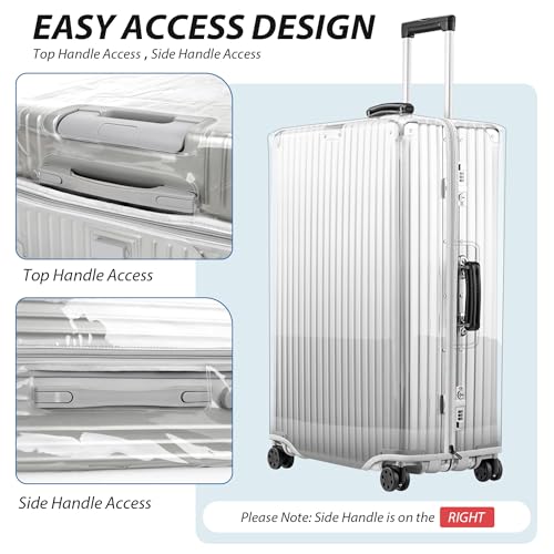 Transparent PVC Suitcase Cover, No Disassembly Required Clear Luggage Protector Suitcase Cover - color: Transparent, size: 28