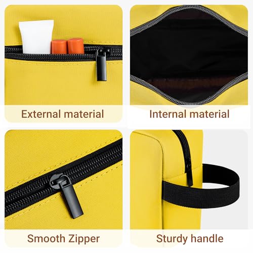 Elviros Unisex Toiletry Bag, Lightweight Travel Dopp Kit, Bright Yellow - color: Bright Yellow, size: Small